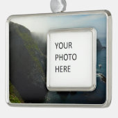 Insel Foggy Anacapa auf den Kanalinseln Rahmen-Ornament Silber (Links)