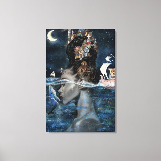 Insel Frau Canvas Print Leinwanddruck (Vorderseite)