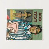 Insel Frau, Text hinzufügen, Band Wandteppich (Vorderseite (Horizontal))