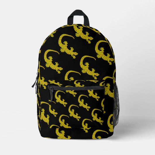Insel Gecko (Blk) Bedruckter Rucksack (Vorderseite)