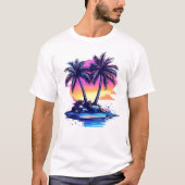 Insel Getaway Palm Tree T-Shirt (Vorderseite)