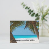 Insel Getaway Postcard Postkarte (Stehend Vorderseite)