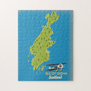 Insel Gigha Schottland Karte Puzzle