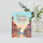 Insel Gorée Senegal Postkarte (Stehend Vorderseite)