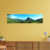 Insel Green Moorea mit Panorama Leinwanddruck (Insitu (Wohnzimmer))