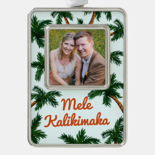 Insel-Gruß-Feiertags-Foto Rahmen-Ornament Silber