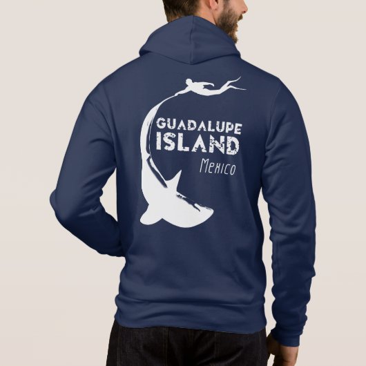 Insel Guadalupe Mexiko | Tauchen mit Haien Hoodie (Rückseite)