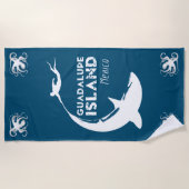 Insel Guadalupe Mexiko | Tauchen mit Haien Strandtuch (Vorderseite)