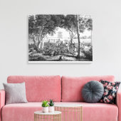 Insel Guam: Einheimische bei der Arbeit im Garten  Leinwanddruck (Insitu (Wohnzimmer))