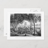 Insel Guam: Einheimische bei der Arbeit im Garten  Postkarte (Vorne/Hinten)