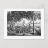 Insel Guam: Einheimische bei der Arbeit im Garten  Postkarte (Vorderseite)