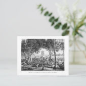 Insel Guam: Einheimische bei der Arbeit im Garten  Postkarte (Stehend Vorderseite)