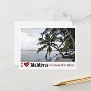 Insel Hanimaadhoo - Malediven I Liebe - Postkarte