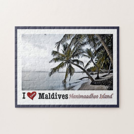 Insel Hanimaadhoo - Malediven I Liebe - Puzzle (Horizontal)