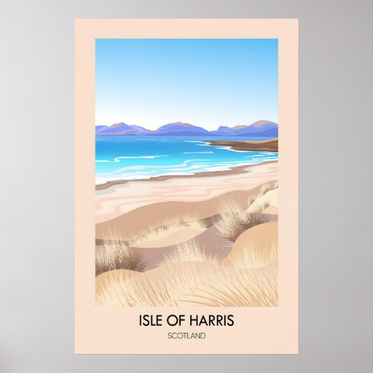 Insel Harris Schottland Reiseplakat Poster (Vorne)