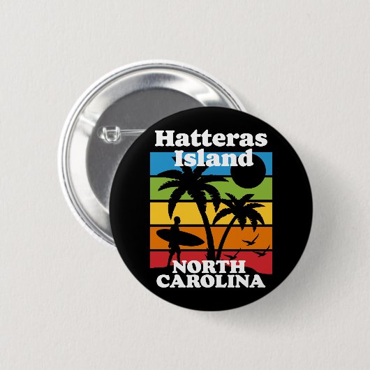 Insel Hatteras, North Carolina Button (Vorne & Hinten)