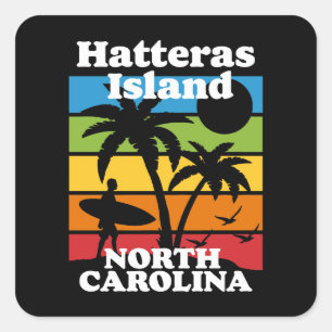 Insel Hatteras, North Carolina Quadratischer Aufkleber