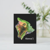 Insel Hawaii aus dem Weltraumbild Landsat Postkarte (Stehend Vorderseite)
