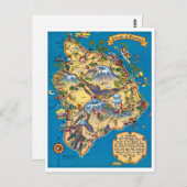 Insel Hawaii Funny Map Postkarte (Vorne/Hinten)