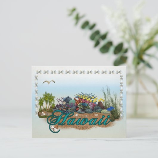 Insel Hawaii Postkarte (Stehend Vorderseite)