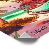 Insel Hawaii Tropischer Sonnenuntergang Palme Souv Poster (Ecke)