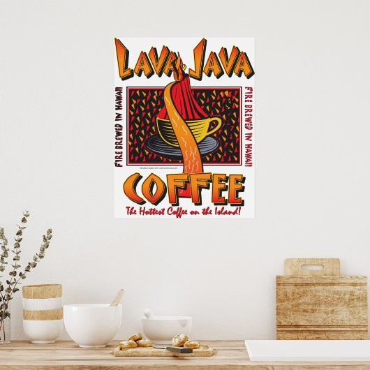 Insel Hawaiian Lava Java-Kaffee Poster (Küche)