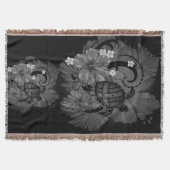 Insel Hawaiianische Landkarte Big Turtle Hibiskus  Decke (Vorderseite)