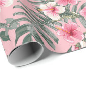 Insel Hibiskus Geschenkpapier (Rolleneckpunkt)