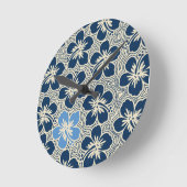 Insel Hibiskus Hawaiianische Maueruhren Runde Wanduhr (Winkel)