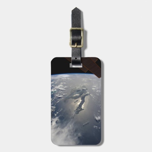 Insel Hispaniola mit Sunglin Gepäckanhänger (Vorderseite vertikal)