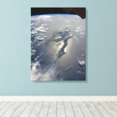 Insel Hispaniola mit Sunglin Leinwanddruck (Insitu (Holzboden))