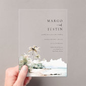 Insel Hochzeit in Urlaubsort Acryleinladungen (Insitu (Handheld))