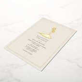 Insel Hochzeit von Weißcreme Folieneinladung (Gedreht)