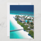 Insel Hochzeitsreise in der Natur Einladung (Rückseite)