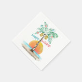 Insel Holiday Tropical Beach Palm Weihnachten Serviette (Ecke)