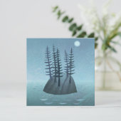 Insel im Ocean Art Card (Stehend Vorderseite)
