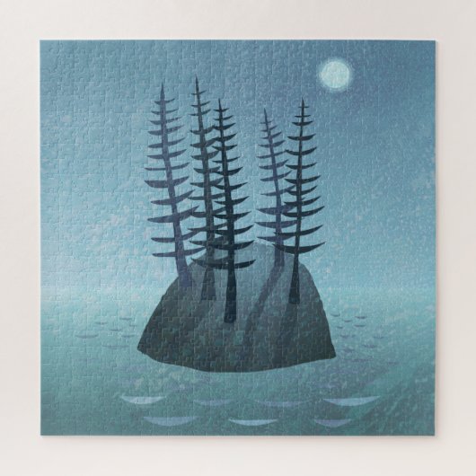 Insel im Ozean Art Puzzle (Vertikal)