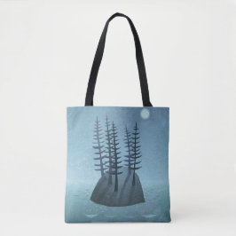 Insel im Ozean Art Tasche