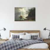 Insel im See (Öl auf Leinwand) Leinwanddruck (Insitu (Schlafzimmer))