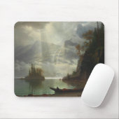 Insel im See (Öl auf Leinwand) Mousepad (Mit Mouse)