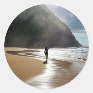 Insel im Sun-Aufkleber Runder Aufkleber