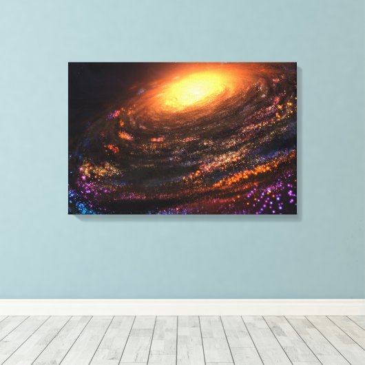 Insel in der Leere Leinwanddruck (Insitu (Holzboden))