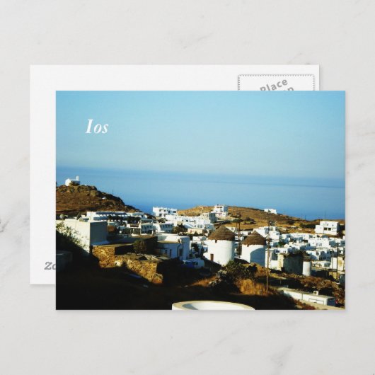 Insel Ios Postkarte (Vorne/Hinten)