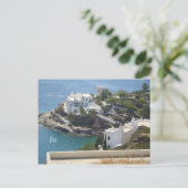 Insel Ios! Postkarte (Stehend Vorderseite)