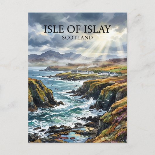 Insel Islay Schottland Postkarte (Vorderseite)