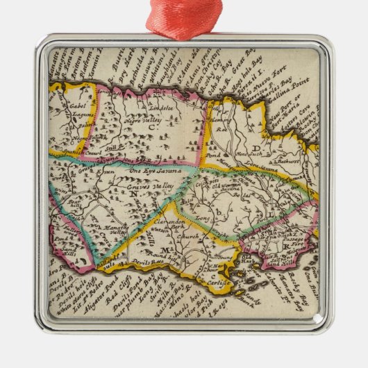 Insel Jamaika Silbernes Ornament (Vorne)