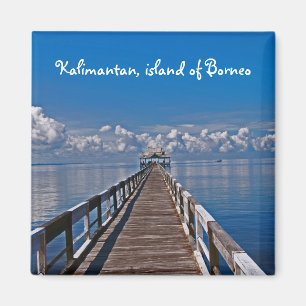 Insel Kalimantan Indonesien von Borneo Magnet