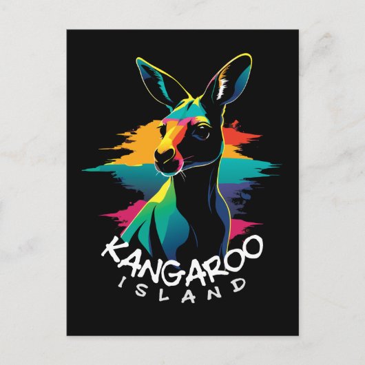 Insel Kangaroo Postkarte (Vorderseite)