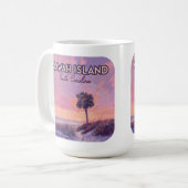 Insel Kiawah South Carolina Beach Palm Tree Kaffeetasse (Vorderseite Links)