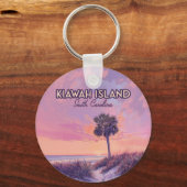 Insel Kiawah South Carolina Beach Palm Tree Schlüsselanhänger (Rückseite)